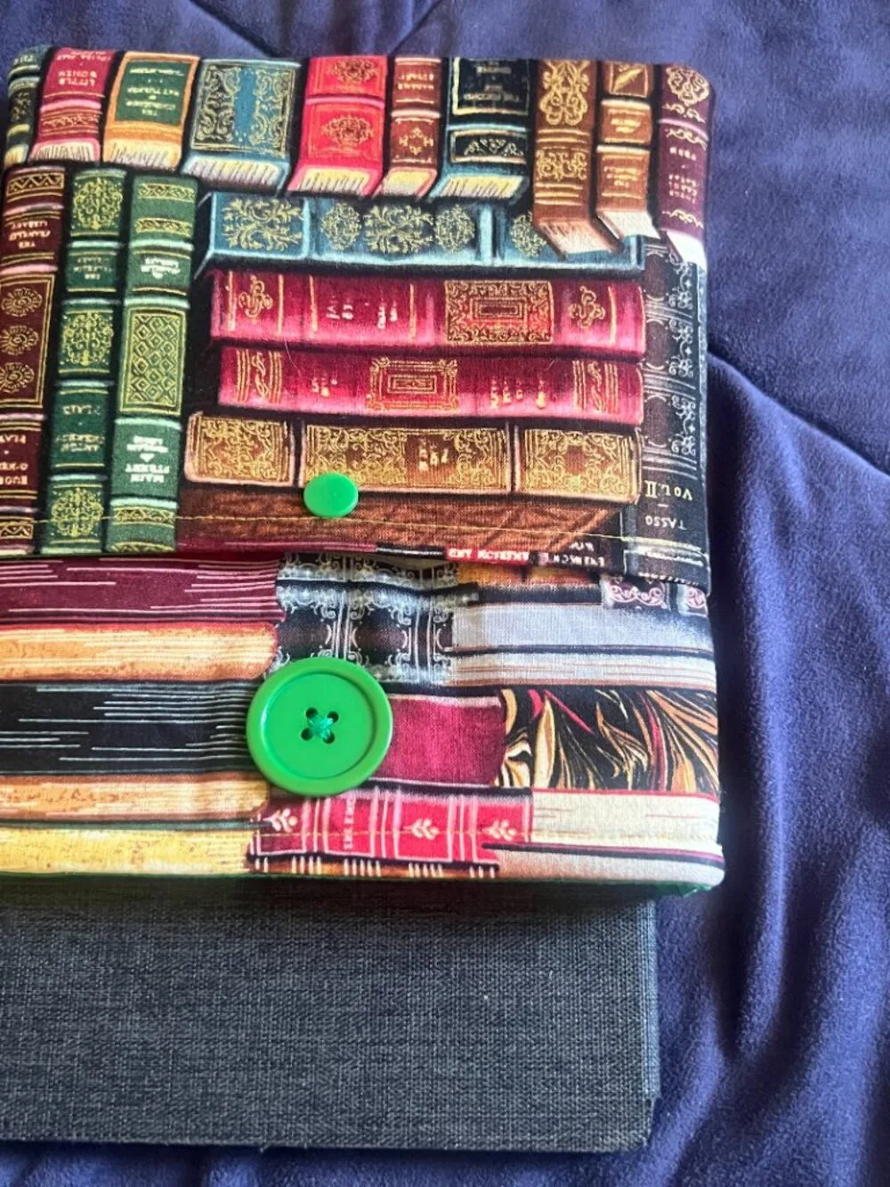 NWOT Kindle Oasis Sleeve, Front Snap Pocket: Handmade eReader Button Pouch